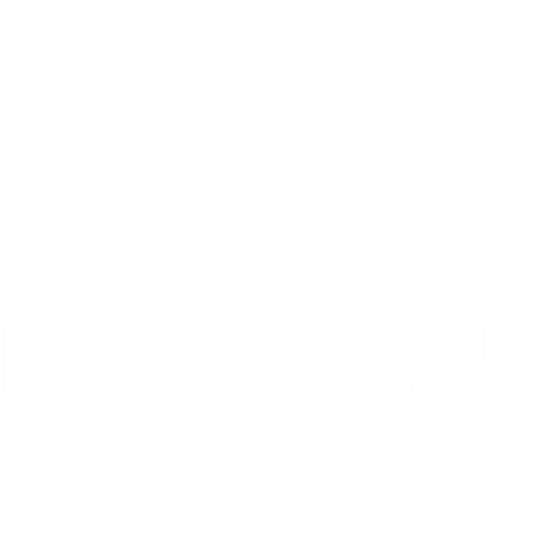 Logo of Hydro Flask,minimalist design with water bottle and mountain.