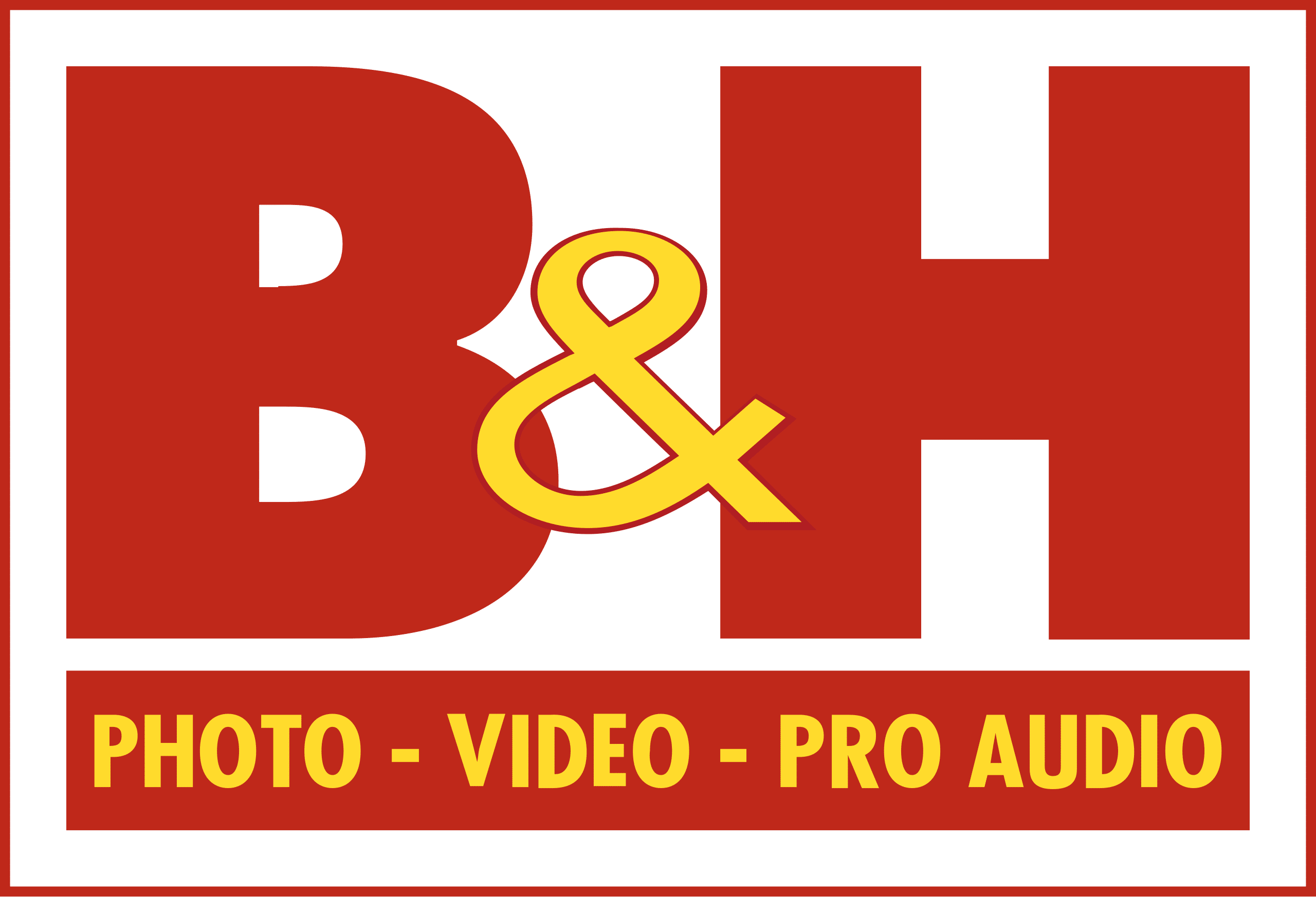 B&H logo red yellow black professional photo video pro audio