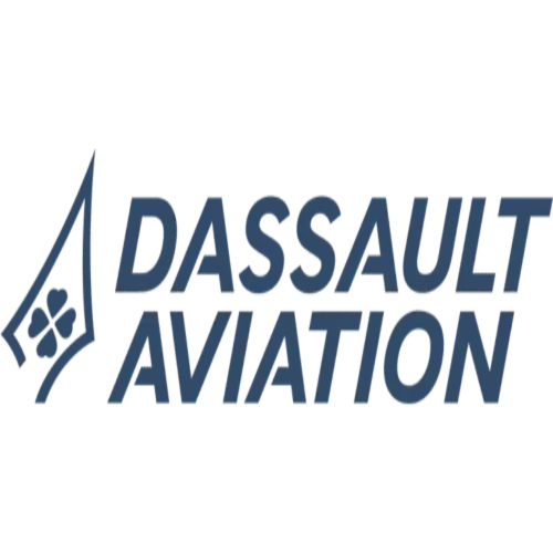 Dassault Aviation logo with stylized bird symbolizing aerospace innovation.