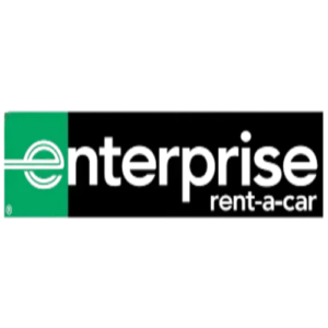 Enterprise logo with stylized lowercase “e” in green square, company name in black on dark background