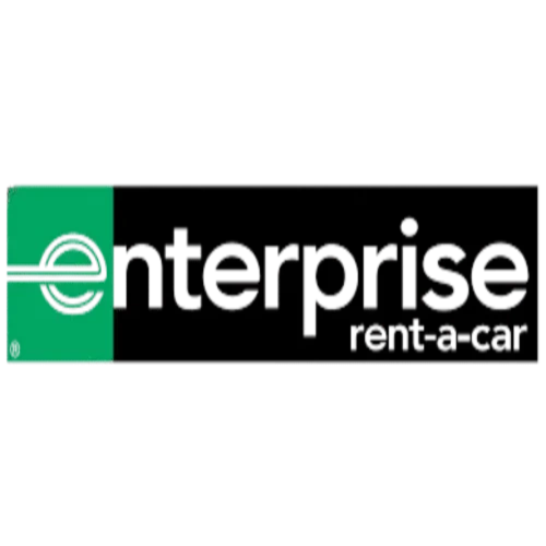 Enterprise logo with stylized lowercase “e” in green square, company name in black on dark background