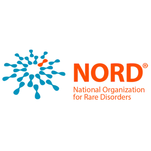NORD logo with blue molecule design and orange text on black background