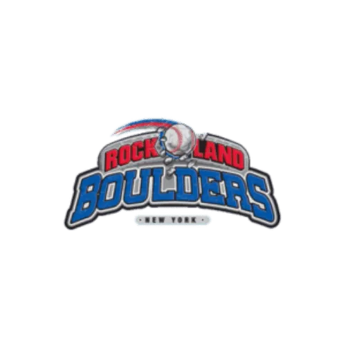 Rockland Boulders baseball team logo with red and blue accents